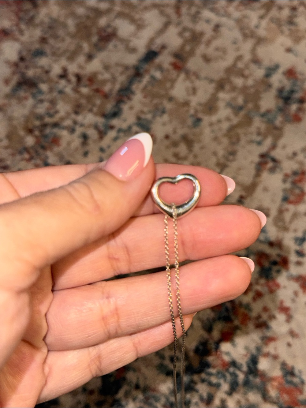 Open Heart Pendant Necklace — Tiffany Elsa Peretti